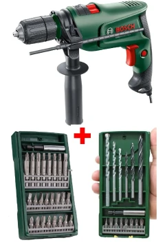 دربیل مته 600 وات 13 میلیمتر + 15 پارچه مته ویدالام و + 25 پارچه ویدالام ست