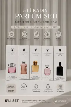 عطر زنانه ویژه، ست عطر زنانه ۵ عددی، بسته ۵ عددی ادکلن ۴۵ میلی‌لیتر