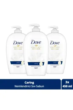 صابون مایع مرطوب کننده Caring 1/4 با اثر کرم مرطوب کننده 450 میلی لیتر x3 عدد