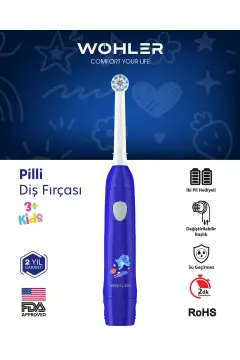 مسواک برقی با سری قابل تعویض برای پسران 3 سال به بالا، تأیید شده توسط FDA