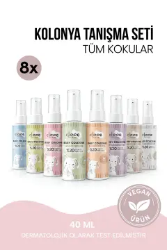 ست عطر بچه‌گان وگان با عصاره آلوئه ورا بسته 8x40ml