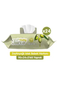 حوله نوزاد مرطوب با روغن زیتون 24x90 عدد