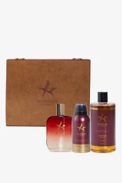 ست عطر-دئودورانت-ژل دوش مردانه پریمیر با رایحه ماندگار در جعبه چوبی (100 ML 150 ML 400 ML)