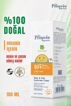 کرم ضد آفتاب ارگانیک 100 میل برای نوزادان و کودکان با SPF 50% طبیعی