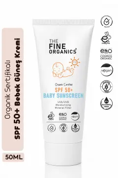 کرم ضد آفتاب معدنی مخصوص نوزادان و کودکان با SPF 50+ UVA/UVB، کرم ضد آفتاب وگان