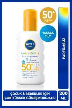 اسپری ضد آفتاب با SPF50+ برای کودکان و نوزادان 200ml، مناسب پوست حساس، بدون عطر، از 6 ماه به بالا