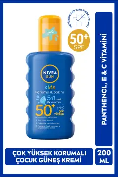 اسپری ضد آفتاب با SPF50+ برای کودکان 200ml، مقاوم در برابر آب، ویتامین E&C