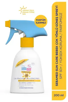 اسپری ضد آفتاب بچه SPF 50+ 200 میلی لیتر %98 محافظ UVA فیلتر UVB چند منظوره بدون عطر حساس