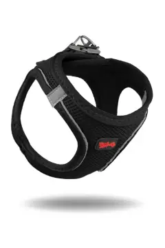 تسمه سینه گربه و سگ نژاد کوچک و متوسط Air-Mesh - نرم، تنفس‌پذیر، مقاوم مشکی