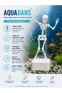 تزئینات آکواریوم با اسکلت متحرک Dans Eden - تزئینات سرگرم‌کننده آکواریوم