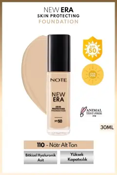 فونداسیون مرطوب‌کننده با اثر محافظتی پوست SPF 50 نیو ارا - 110 بژ نرم