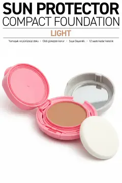 فونداسیون فشرده ضد چروک با پوشش بالا SPF50 ضد آب - رنگ روشن
