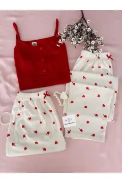 ست پیژامه نرم سه تکه سکسی لانکوم