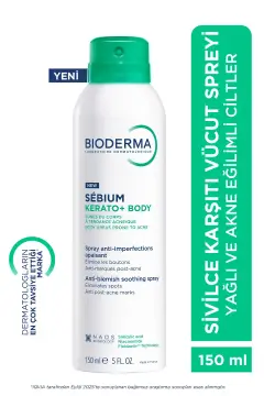 اسپری بدن سبیوم کراتو+ ضد جوش و لک آکنه حاوی اسید سالیسیلیک و نیاسینامید 150ml