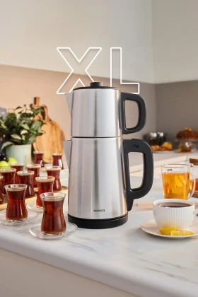 چای ساز و کتری استیل 2 در 1 TeaBig XL با ظرفیت 35 فنجان چای