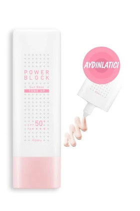 کرم ضد آفتاب روشن کننده تن 50ml A'PIEU Power Block Tone Up Base Pink SPF50+/PA++++