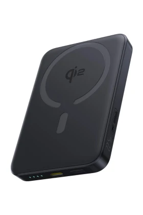پاوربانک EnerFill FM12 مگ‌سیف Qi2 با ظرفیت 10000mAh و توان 22.5W سیاه