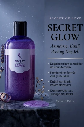ژل دوش لایه‌بردار و آرامش‌بخش Secret Glow با حجم 250 میلی‌لیتر