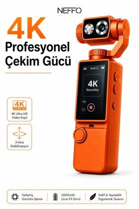 دوربین ورزشی و اکشن قابل حمل 4K HD با صفحه نمایش IPS چرخان 2.0 اینچی