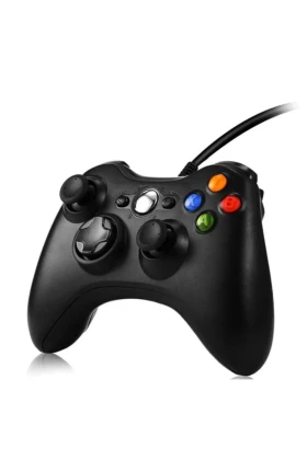 کنترلر بازی Xbox 360 با کابل (سازگار با PC و Xbox 360) - مشکی