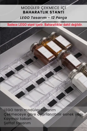 ست سازماندهی ادویه‌جات با طراحی LEGO | 12 تکه