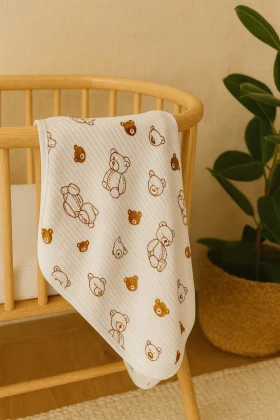 پتو و کُندک طرح‌دار 85X90 سانتی‌متر از پارچه پنبه‌ای