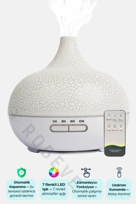 دستگاه بخور اتوماتیک 550 میلی لیتر رطوبت ساز اتاق با عطرپاش سفید