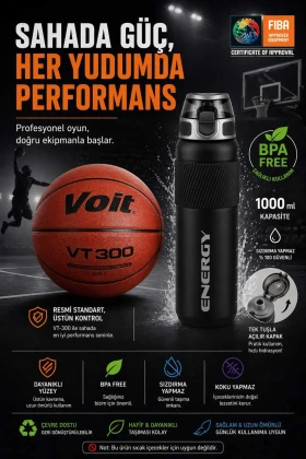 توپ بسکتبال فیبا اوانیلی 7 شماره VT300 + بطری آب ویت انرژی 1000 میلی لیتر