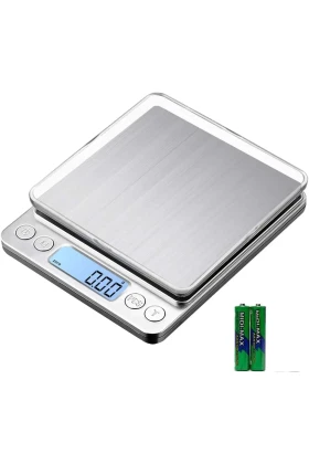 ترازوی دیجیتال حرفه‌ای حساس - 500 گرم / 0.01 گرم با صفحه نمایش LCD