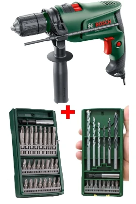 دربیل مته 600 وات 13 میلیمتر + 15 پارچه مته ویدالام و + 25 پارچه ویدالام ست