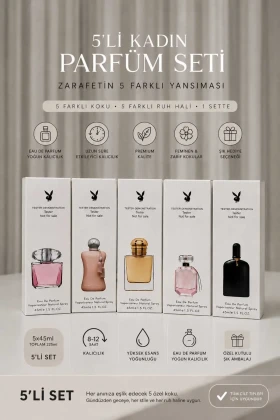عطر زنانه ویژه، ست عطر زنانه ۵ عددی، بسته ۵ عددی ادکلن ۴۵ میلی‌لیتر