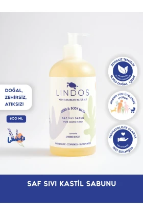 صابون کاستیلی طبیعی با روغن زیتون و روغن آروماتراپی لاوندر 600 میلی لیتر سایز بزرگ