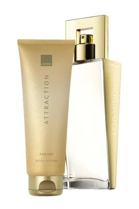 پک عطر زنانه اَتراکشن ۵۰ میلی‌لیتر و لوسیون بدن