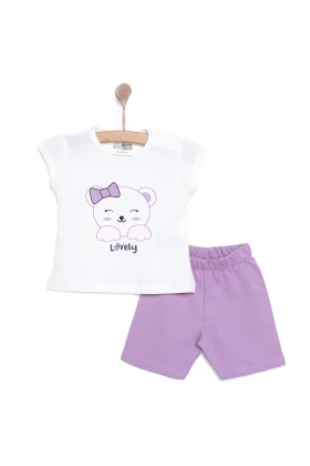 تی‌شرت و شورت دخترانه نوزاد HelloBaby با طرح