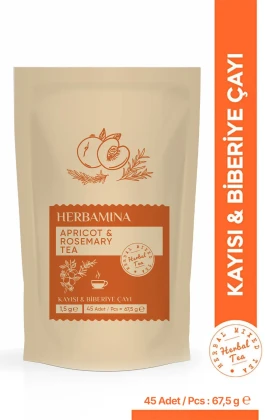 چای گیاهی مخلوط زردآلو و رزماری 1.5 گرم x 45 ساشه