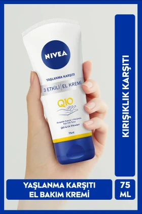 کرم مراقبت از دست Q10 ضد پیری و مرطوب کننده 75ml، ضد چین و چروک، فیلتر UV