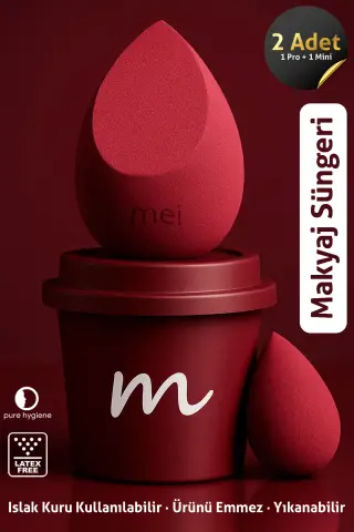 اسفنج آرایشی فونداسیون جذب کننده قهوه ای لیوان بهداشتی مرلوت پرو ۱ مینی