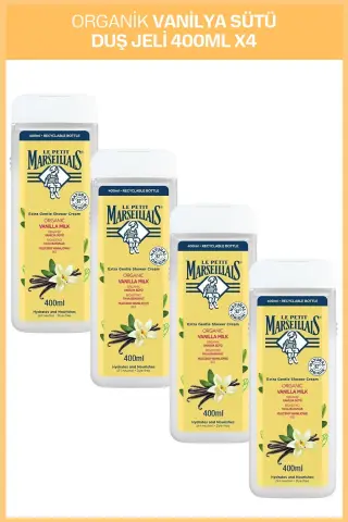 ژل دوش شیر وانیل ارگانیک ۴۰۰ میلی لیتر x4