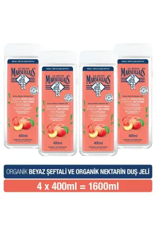ژل دوش هلو و نکتارین ارگانیک 400 میلی لیتر x4