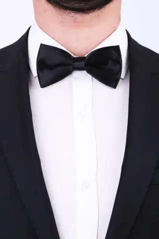 پاپیون ساتن مشکی ساده