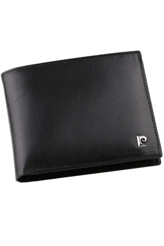 کیف پول مردانه مشکی با لوگو 2361S