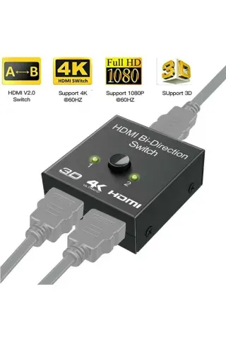 سوئیچ اسپلیتر HDMI دو پورت دو طرفه 2162 برای صفحه نمایش و مانیتور