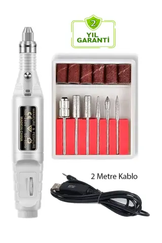 ست سوهان ناخن برقی USB نسل جدید برای مانیکور، پدیکور، پروتز پا، درمان پینه و فرز ماندگار