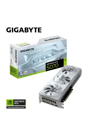 کارت گرافیک GeForce RTX 5070 EAGLE OC ICE SFF GV-N5070EAGLEOC ICE-12GD GDDR7 12G مخصوص بازی