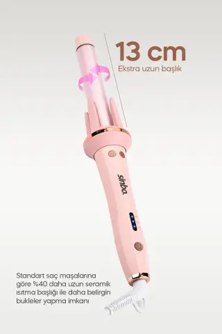 فرچه مو اتوماتیک حرفه‌ای با موج آب ضخیم 25mm با سر بسیار بلند SHD-1709