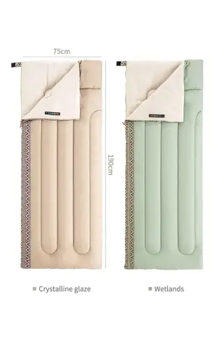 کیسه خواب پنبه‌ای مدل L150 Zarf Tarzı -4°c Crystalline-left