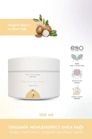 مرطوب‌کننده ارگانیک نوزاد و کودک با روغن شی، طبیعی، بدون عطر، دارای گواهی ارگانیک، 100 میلی‌لیتر
