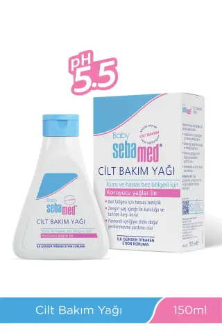 روغن نوزاد ۱۵۰ میلی لیتر pH 5.5 مرطوب کننده موثر برای خشکی و تحریکات پوست نوزاد