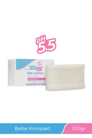 صابون کمپکت بچه 100 گرم حاوی اینولین و پانتنول با pH 5.5 برای پوست حساس تمیزکننده ملایم