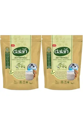 پودر صابون گرانولی طبیعی 1 کیلوگرم مخصوص نوزادان با 100% روغن زیتون (ست 2 عددی)